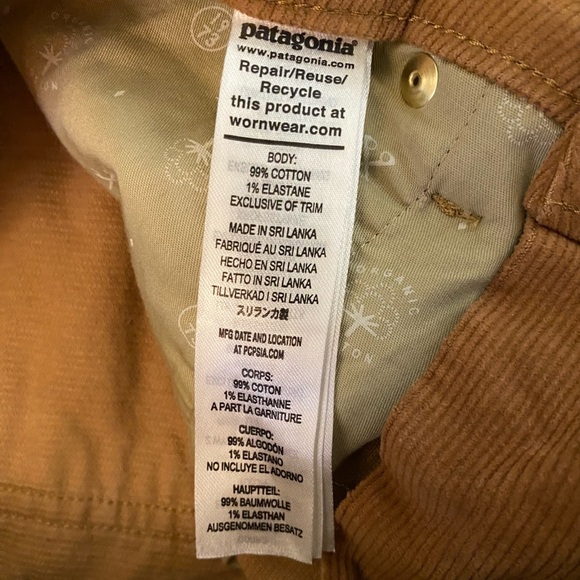 Patagonia Tan Khaki Organic High Rise Corduroy Pants Women’s 27/4 - Picture 9 of 9